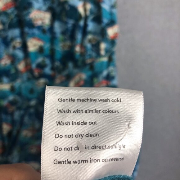 Modcloth Emily And Fin Snow Capped Houses Chalet Print Dress Size Medium - Picture 8 of 9